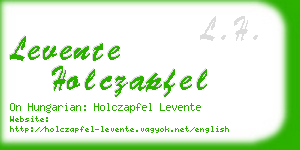 levente holczapfel business card